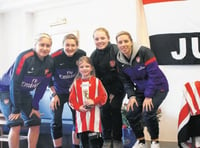 Arsenal Ladies stars coach Ross girls on a fantastic day of football