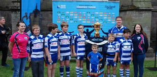 Ross Rugby Club get up close with the Webb Ellis Trophy