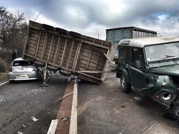 A49 closed after crash involving sheep trailer at the Callow