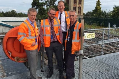 Local MP visits water treatment works