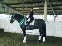 First place at British Dressage Area Festival for Alice and Des