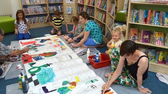 Children help create colourful new addition for Ross-on-Wye Library ...