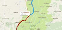 Lane closure results in long delays on A40 between Ross-on-Wye and Monmouth