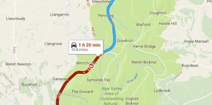 Lane closure results in long delays on A40 between Ross-on-Wye and Monmouth