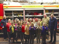 Brownies' exciting visit to Ross Fire Station