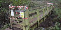 Footbridge on popular walk closed