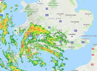 Thunderstorm warning in Ross-on-Wye