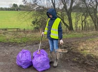 Young student helps with Spring Clean