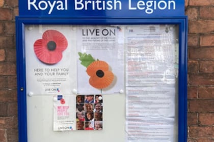 New notice board for the Ross branch of British Legion