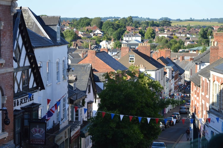 Ross high street, view from Ross Market House