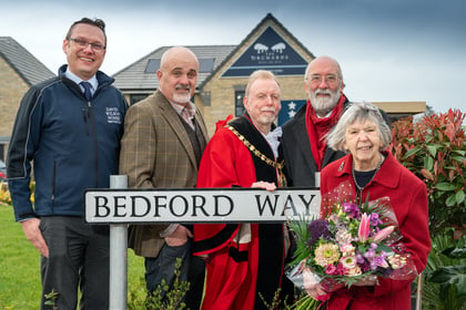 Late Mayor honoured with 'Bedford Way' street unveiling