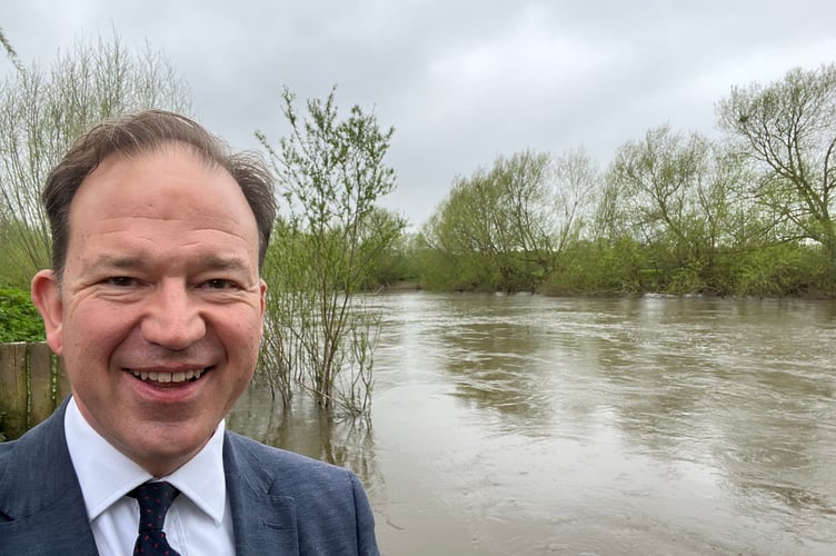 Jesse Norman MP with the River Wye 