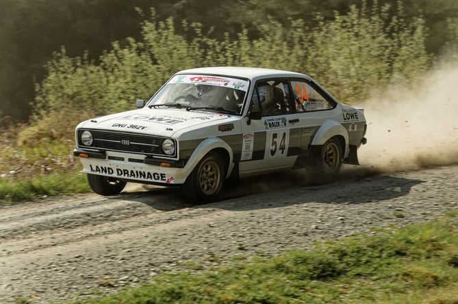 John Lowe and Cliffy Simmons turn on the gas in the Border Counties stages.