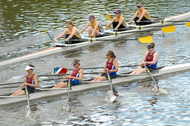 Ross rowers in a close race