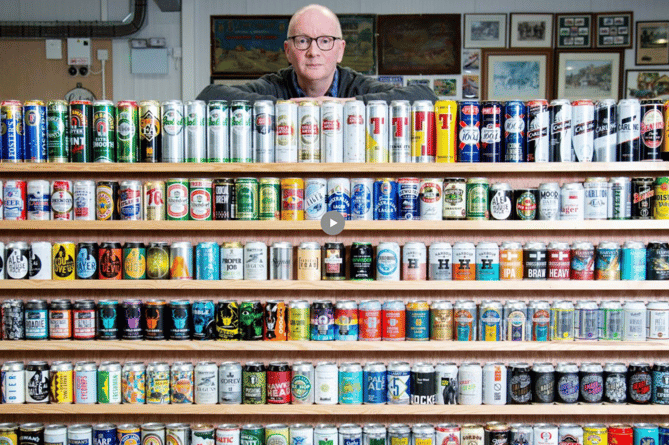 Nick West has been forced to part with his 10,300 beer can collection