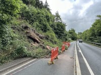 A40 rockfall clear-up to begin in November