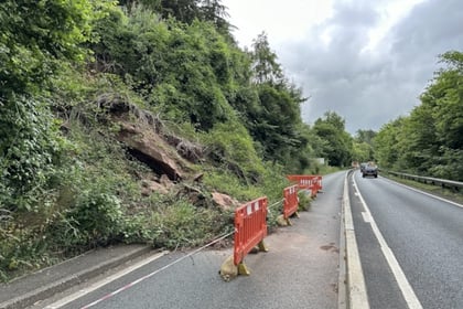 A40 rockfall clear-up to begin in November