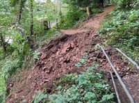 Landslip closes footpath