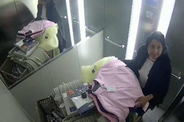 CCTV of shoplifter