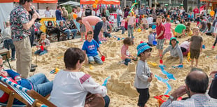 Summer fun with pop up beach