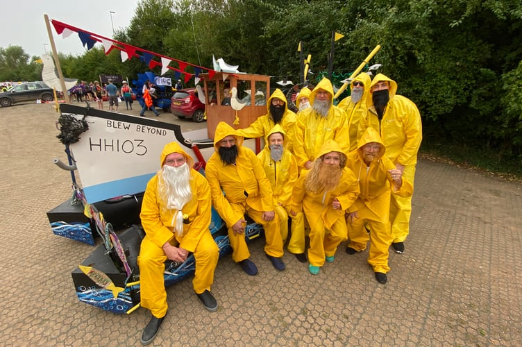 Henson's Heroes were all at sea in the Monmouth Raft Race, on a fishing trawler