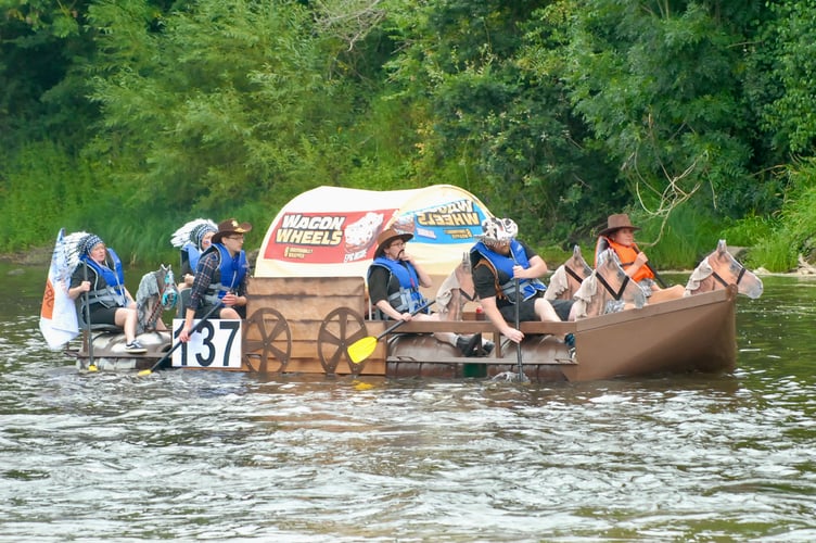 Wagon Wheels were rolling in the Monmouth Raft Race