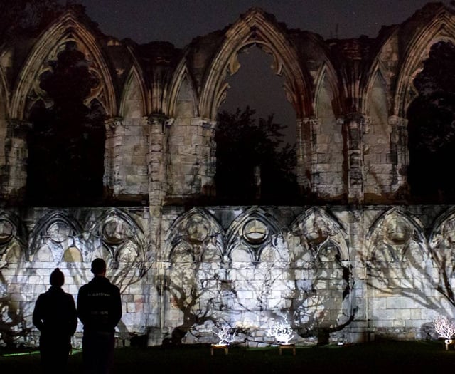 Shadows fall on Abbey in light show 