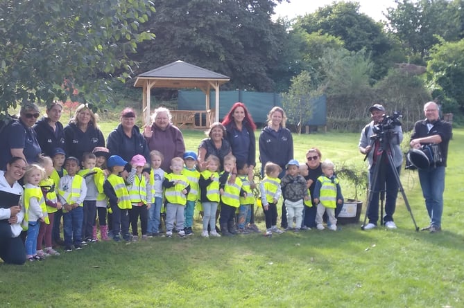 Playgroup with film crew