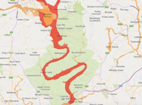 Flood warning for Ross-On-Wye