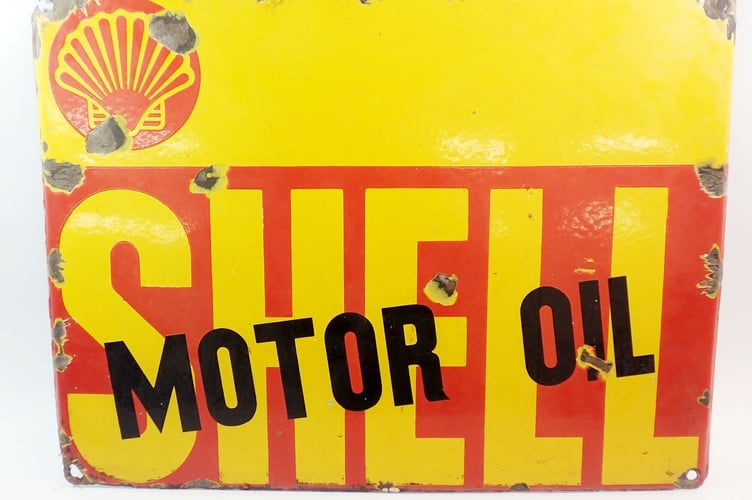 Shell Oil Enamel Sign