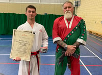 Trio kick on with black belt tae kwon-do gradings