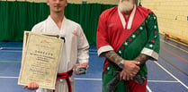 Trio kick on with black belt tae kwon-do gradings