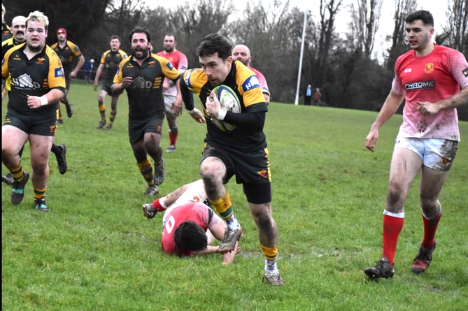 Adrian Connelly was among Newent's scorers. Picture: Alec Vincent.