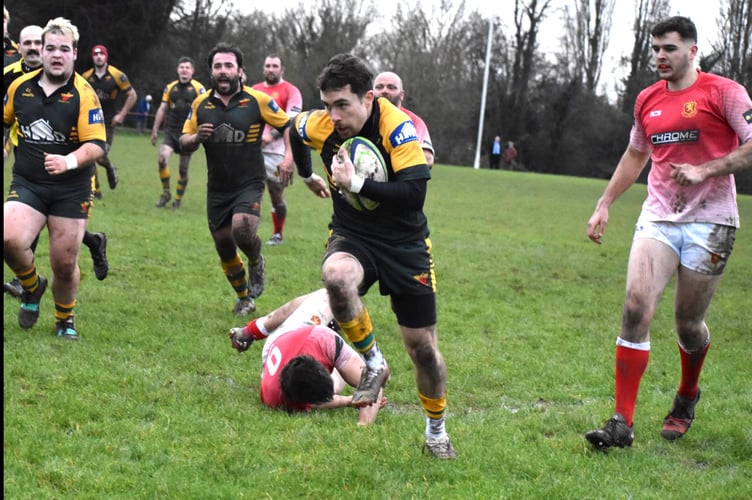 Adrian Connelly was among Newent's scorers. Picture: Alec Vincent.